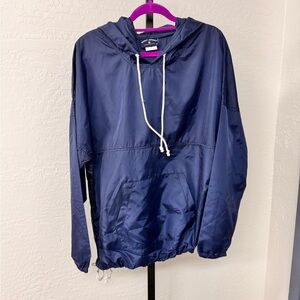 NWOT SPIRIT JERSEY Navy Blue Windbreaker Hoodie